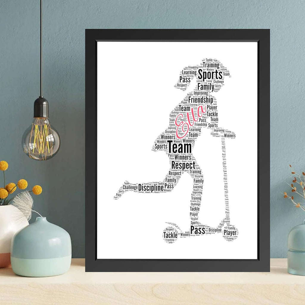 Personalized Micro Scooter Skating Gift For girl, framed word art