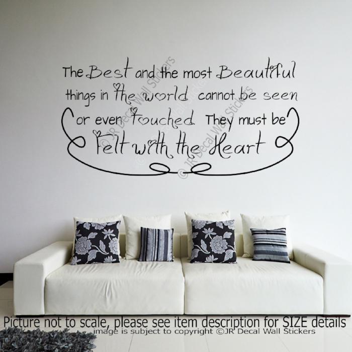 The Best and the most Beautiful - Inspirational quote wall stickers 