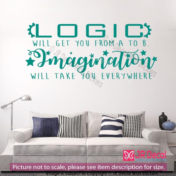 Imagination will take you everywhere - Motivational stickers for walls