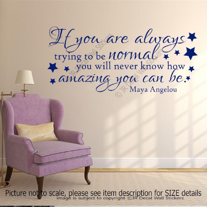 "How amazing you can be"-Maya Angelou's Inspirational quotes stickers for walls