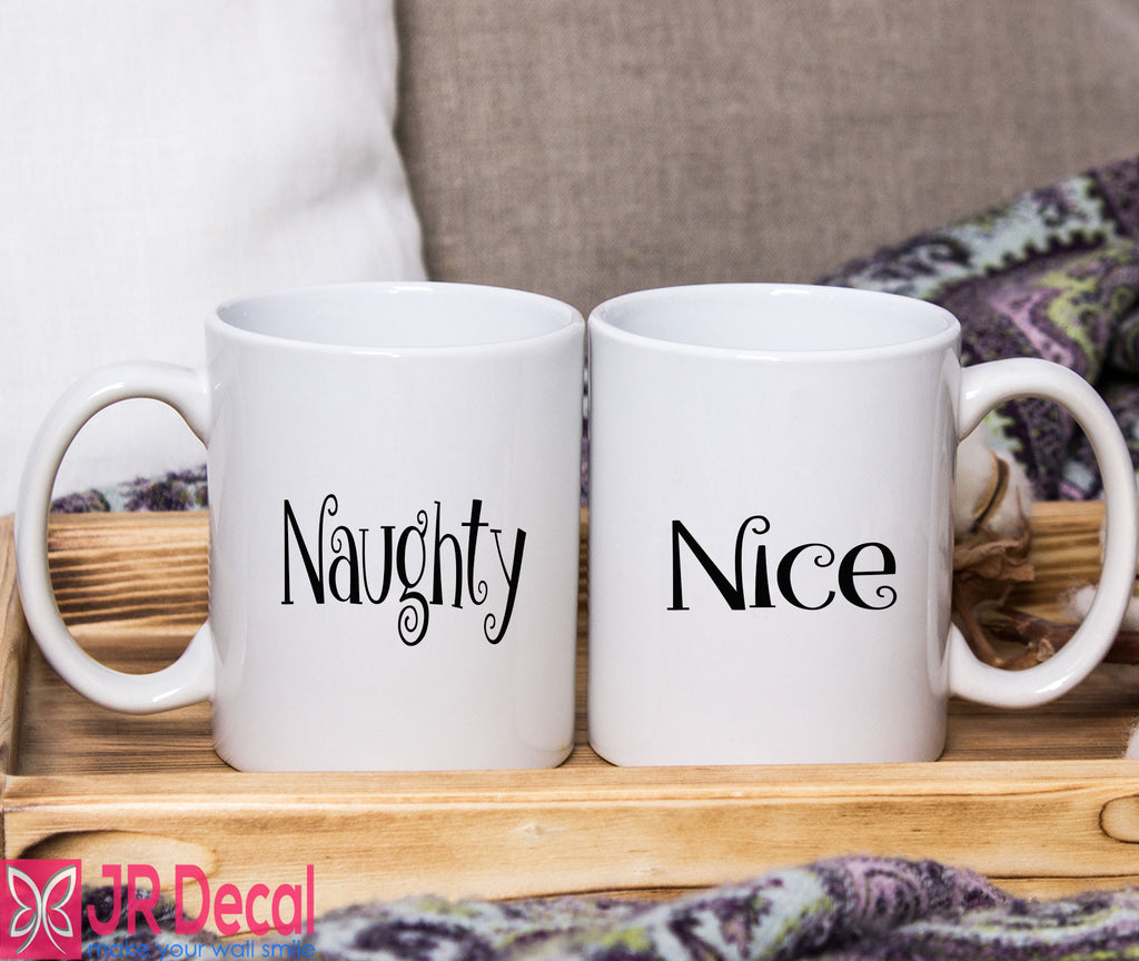  Naughty and Nice - Printed Couple Christmas Mug