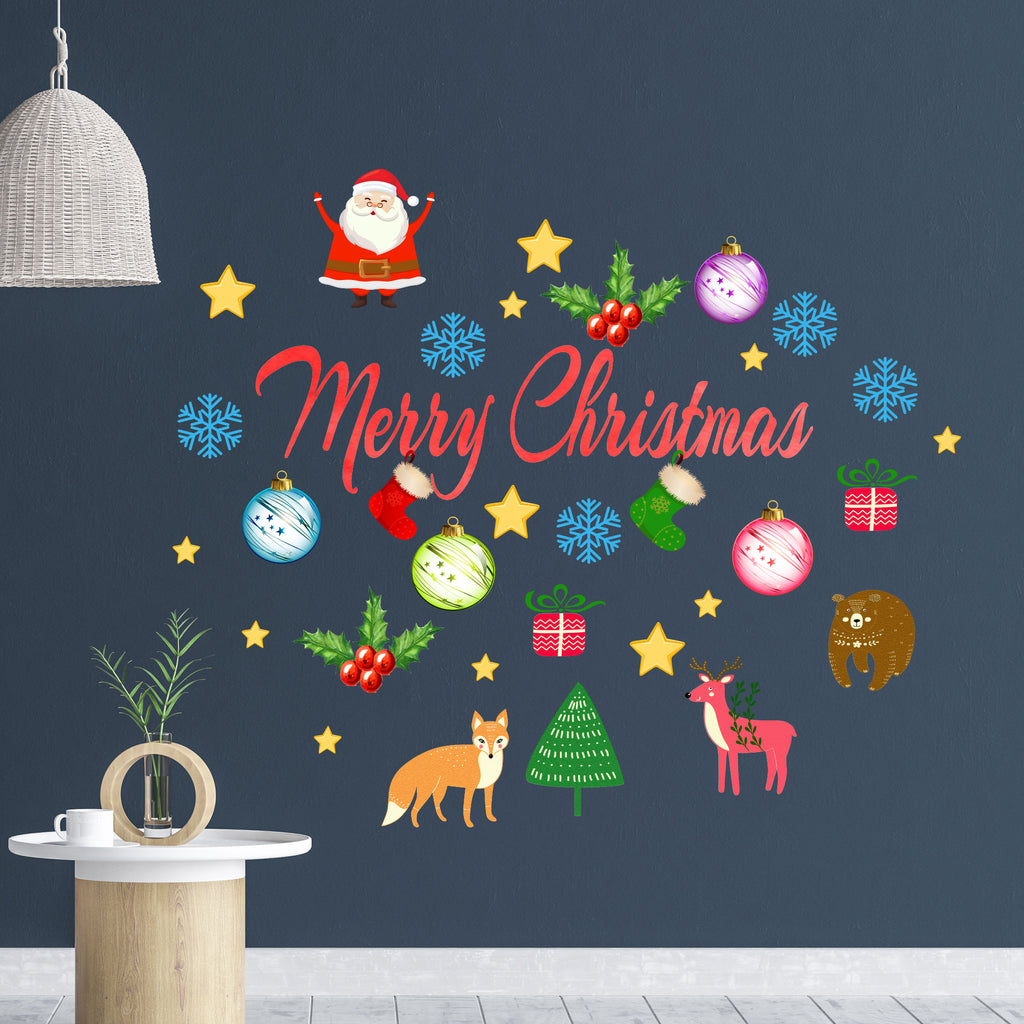 Merry Christmas Wall Stickers Set
