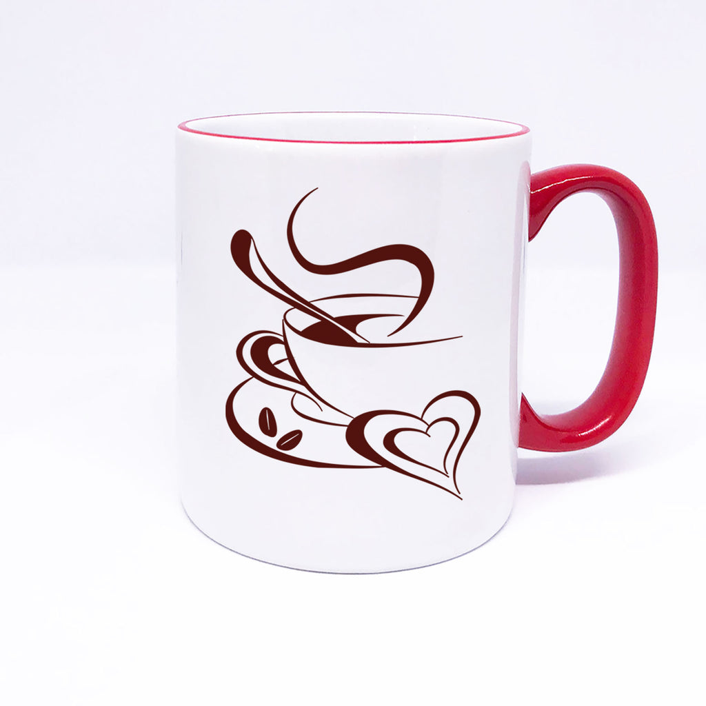 Coffee Cup with Heart shape printed Coffee Mug