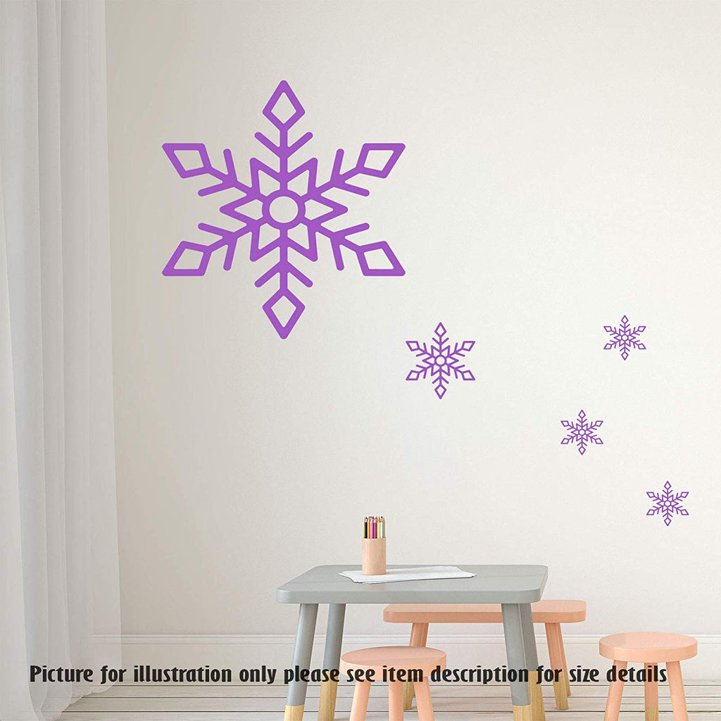 Merry Christmas Snowflakes wall stickers purple