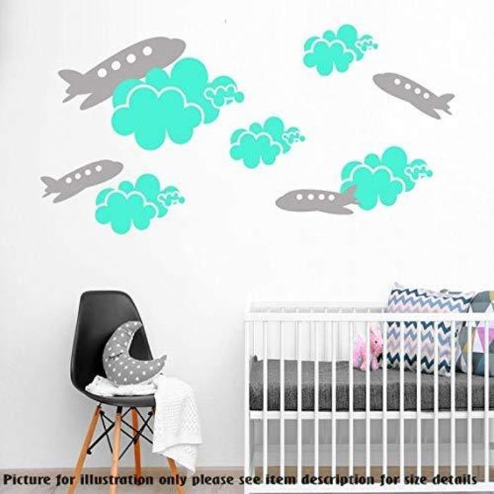Set of Cloud Wall Stickers for Kids Bedroom Wall