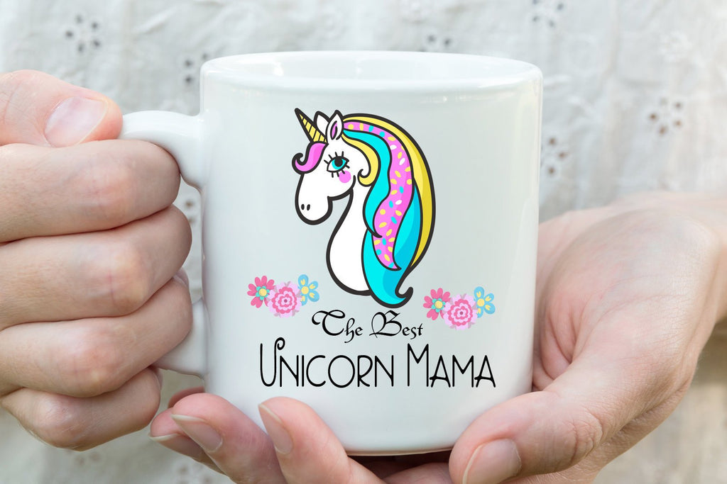 "The best Unicorn Mama" Unicorn Printed Mom Mug