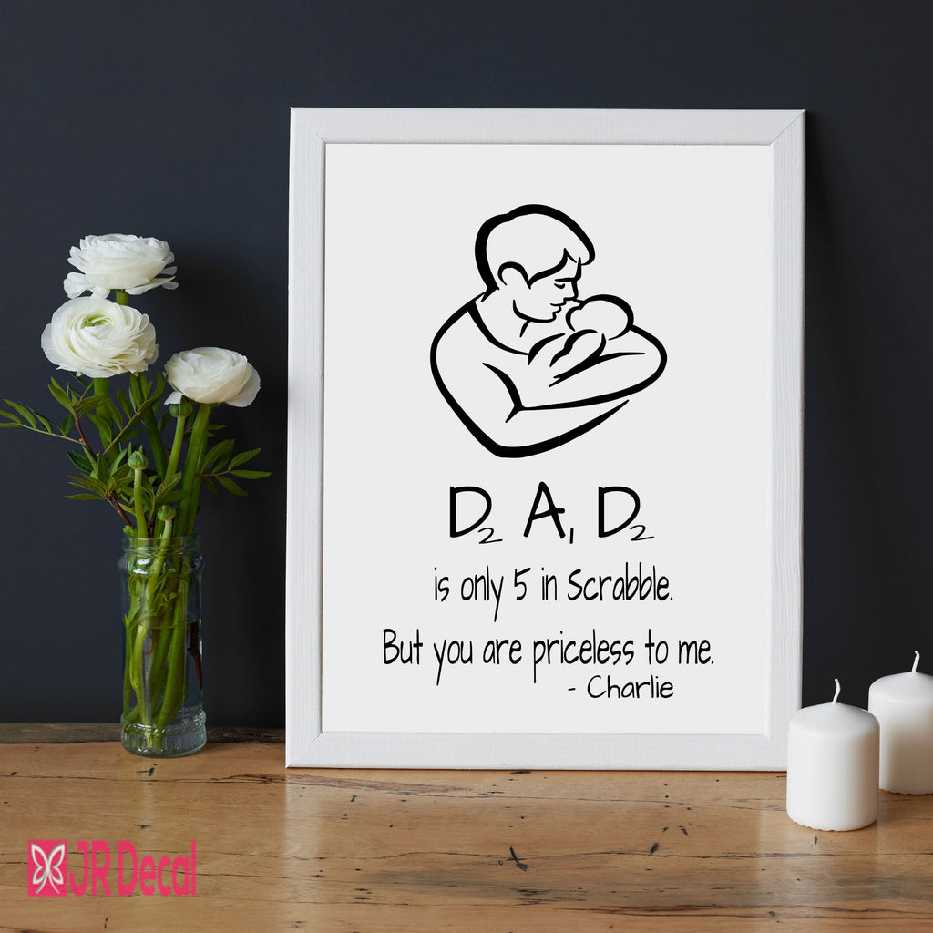 "Dad" Printed Fathers day Personalized Photo Frame