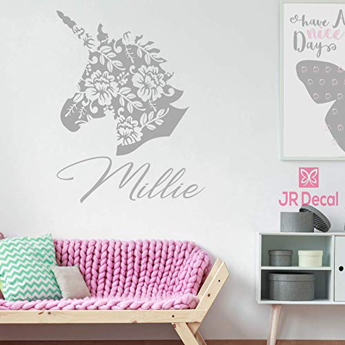 Unicorn wall sticker with Personalised name sticker
