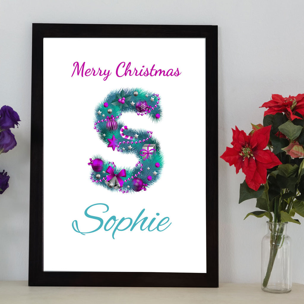 Merry Christmas Personalised Name Picture Frame