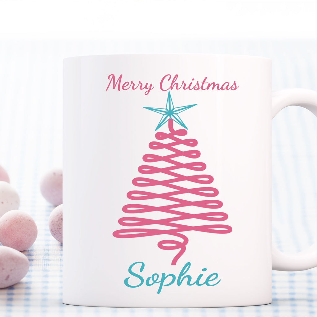 Merry Christmas Tree Printed Personalized Coffee Mug