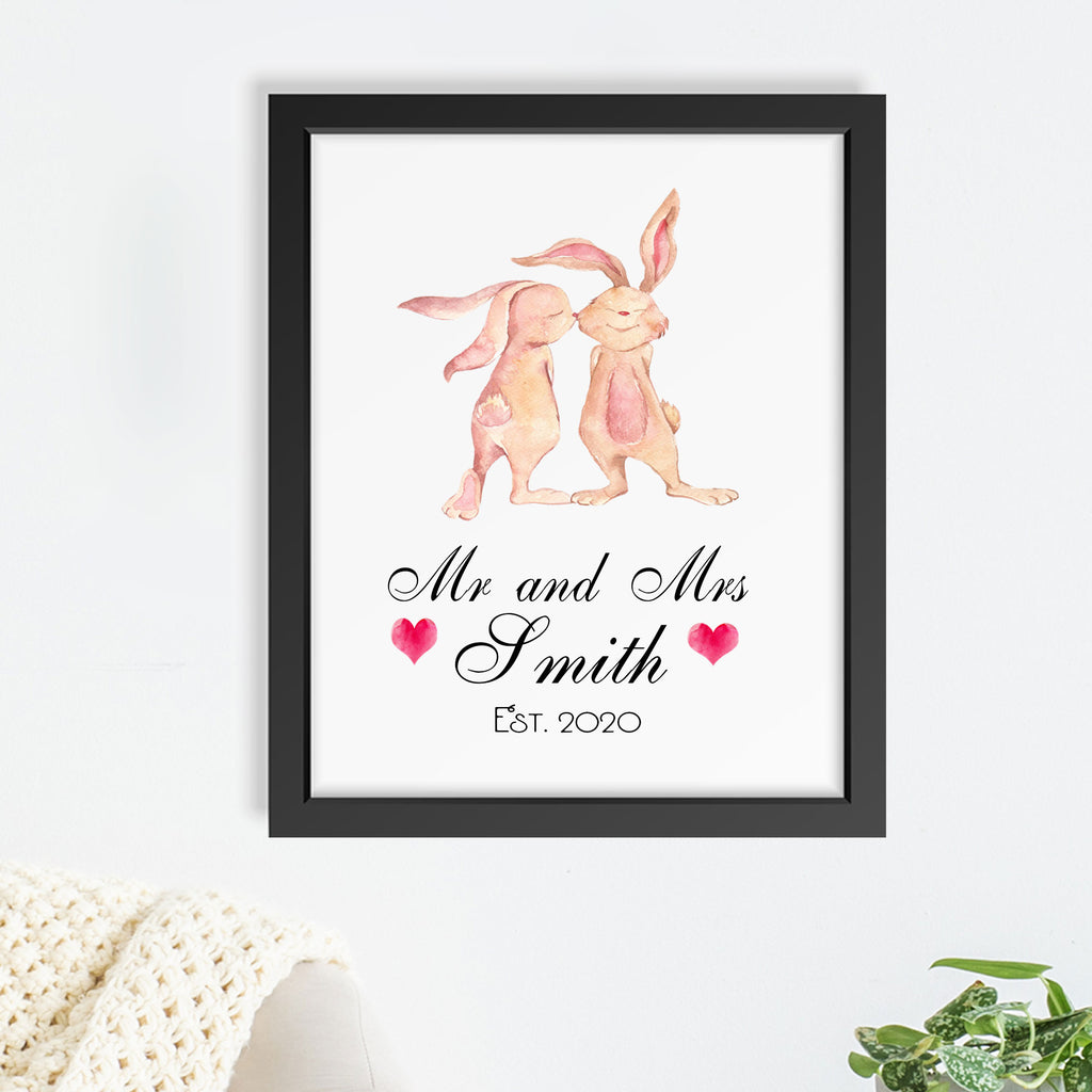 Bunny Couples Gifts, Personalised Gifts for Valentine's day