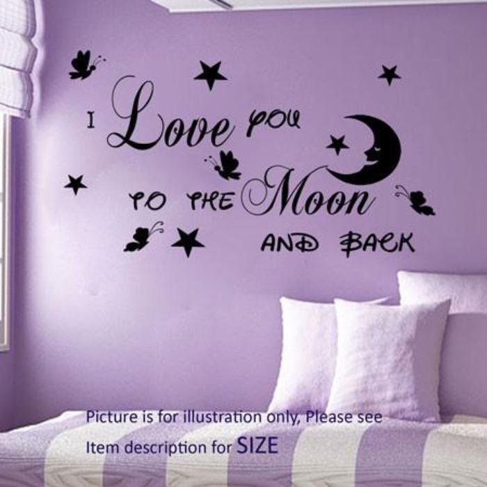 To the Moon And Back - Nursery wall stickers