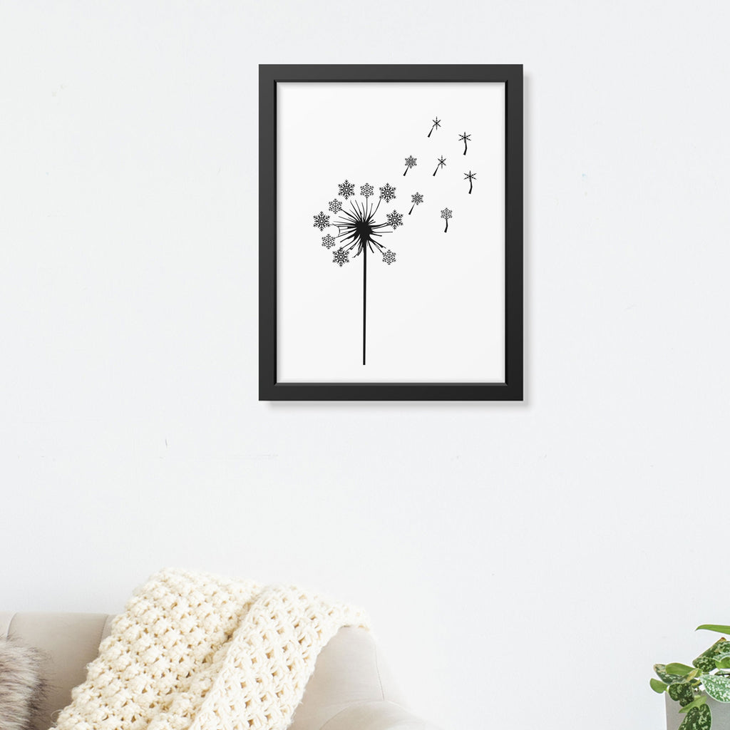Dandelion Flower Printed Christmas Picture Frame