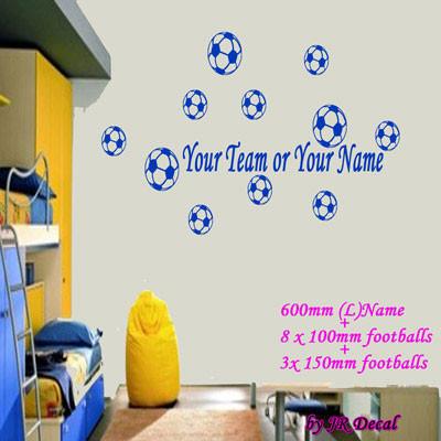 Football decals Personalised name sticker
