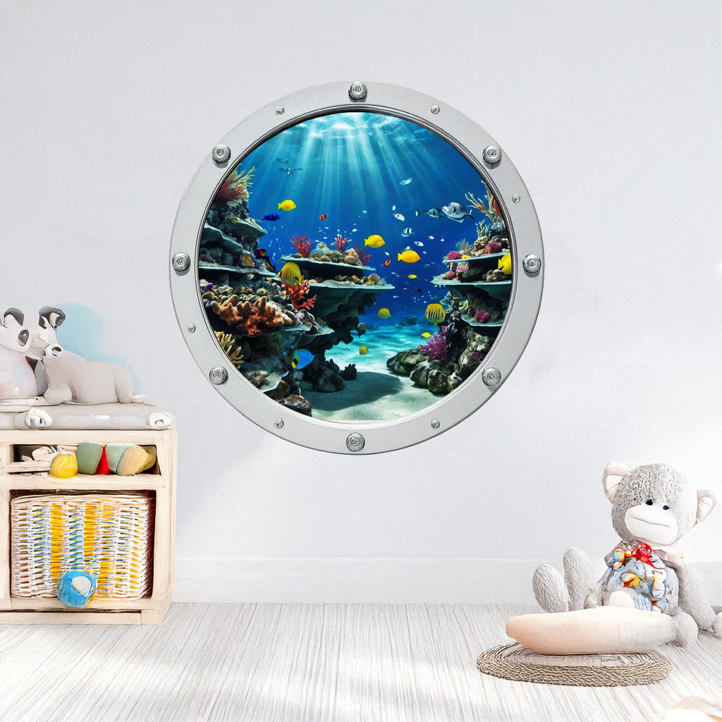 Coral Reef Porthole Wall decal