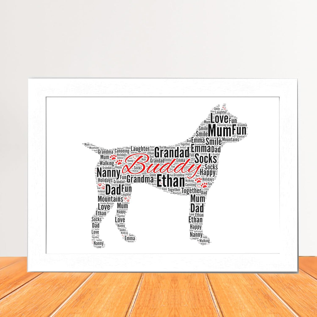 Personalised Boxer Dog Print Word Art Print