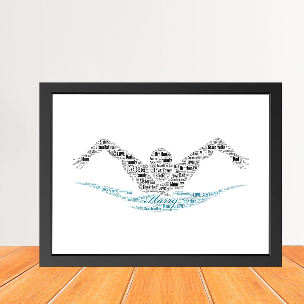 Personalized Swimmer Word Art Print