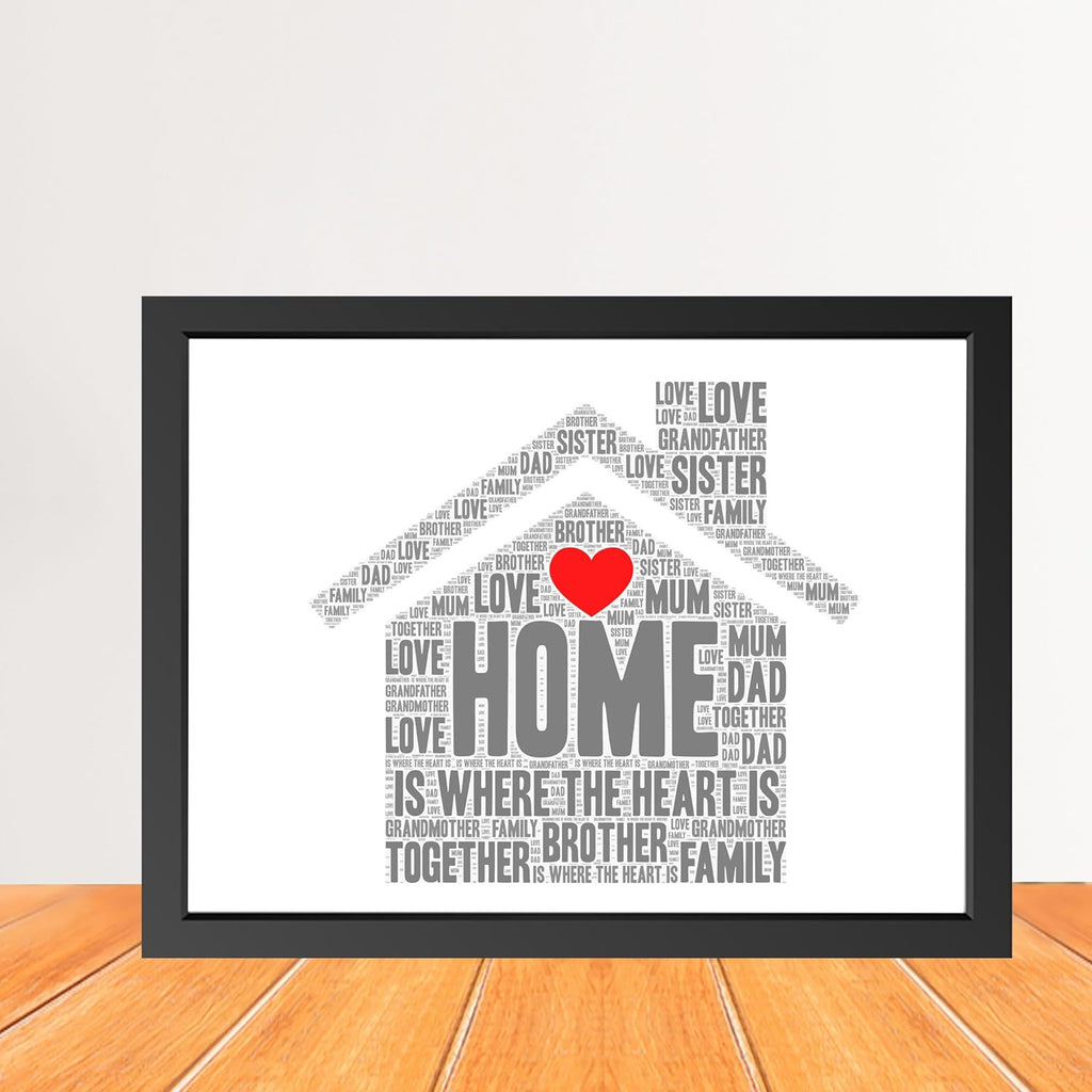 Personalized Home Word Art Print