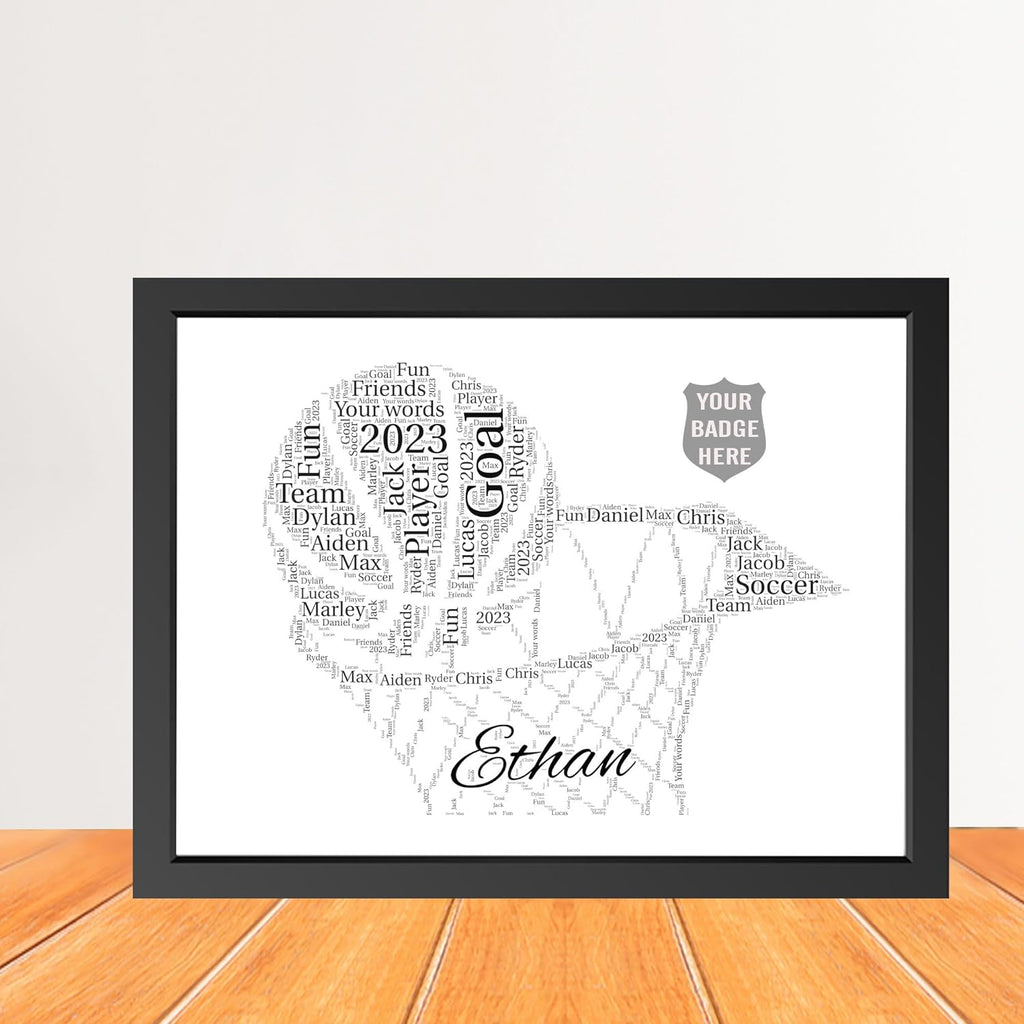 Personalized Netball Word Art Print