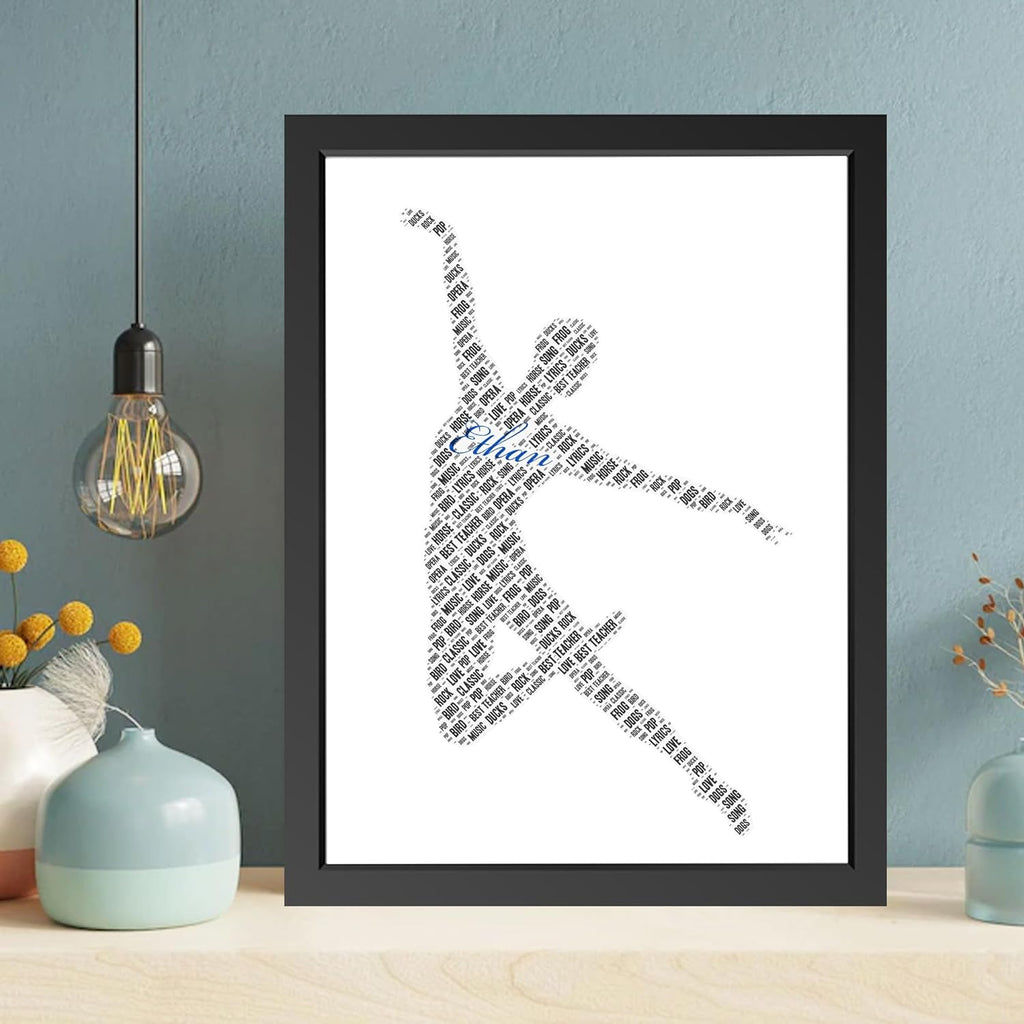 Personalized Ballet Male dancer Word Art Print
