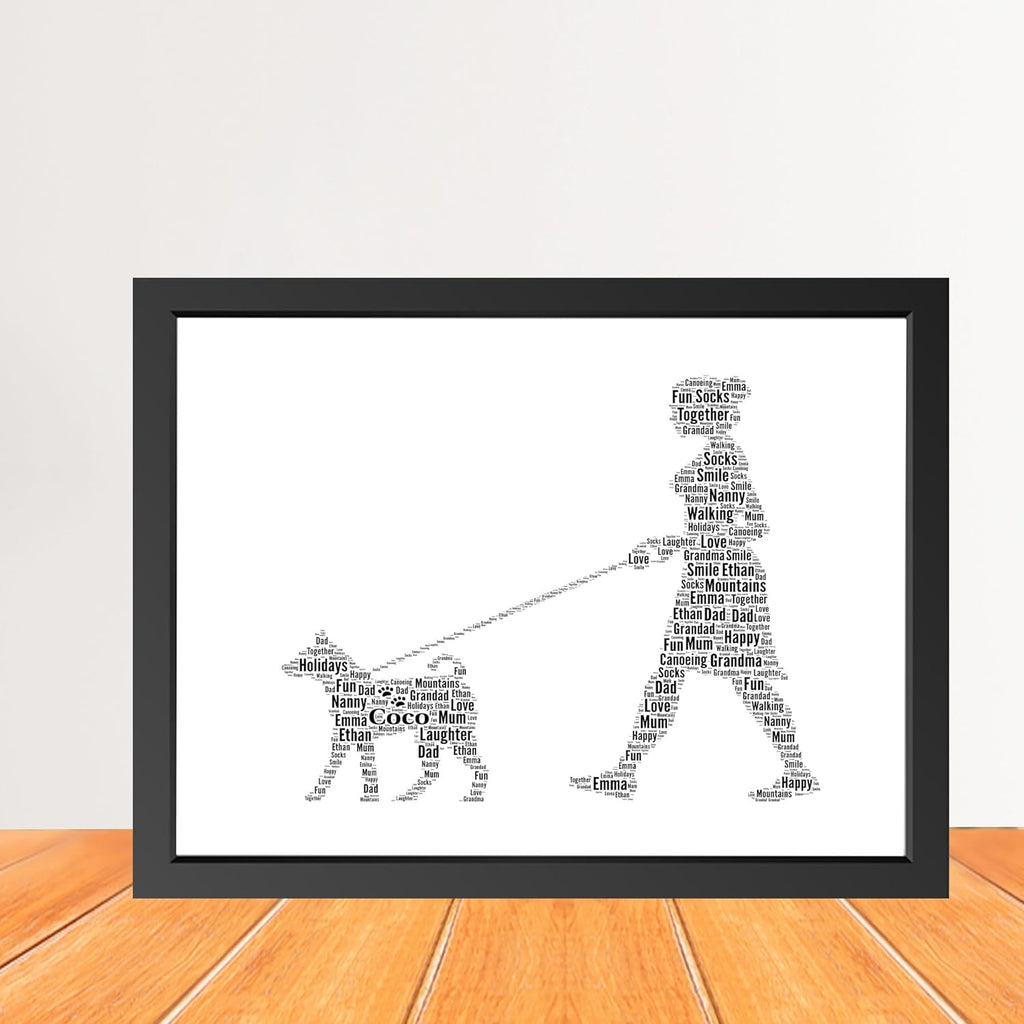 Personalized Female dog walker Word Art