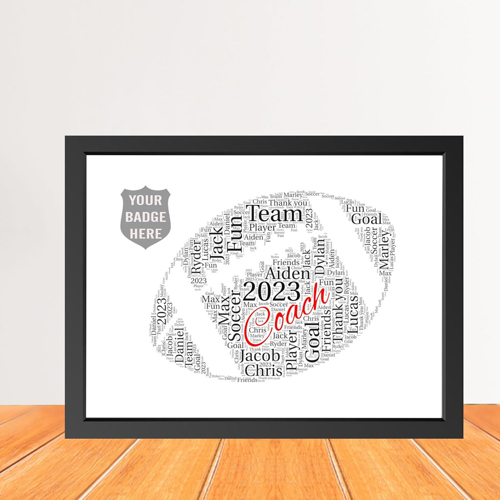Personalized Soccer Word Art Print