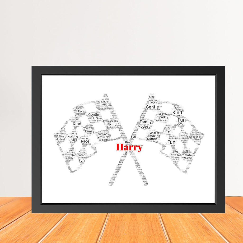 Personalized Checkered flag Word Art Print