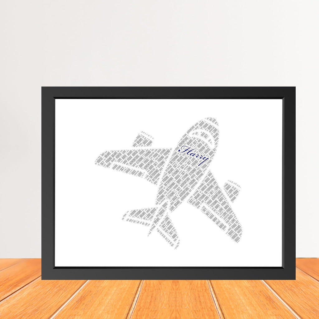 Personalized Airplane Word Art Print
