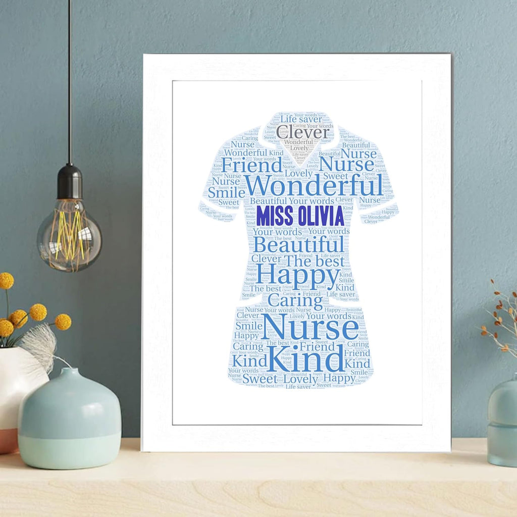 Personalised Nurse Word Art Hospital Ward