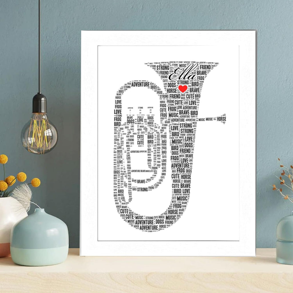 Personalized Brass instruments Word Art Print