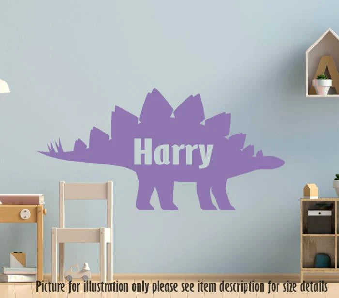 Stegosaurus Wall Art with Personalised Name