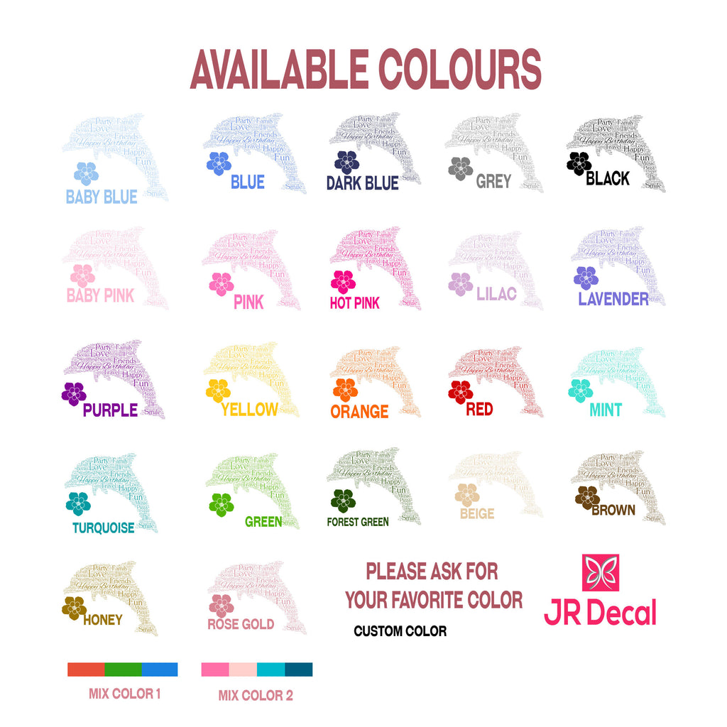 JR Decal word cloud Colour Cahrt