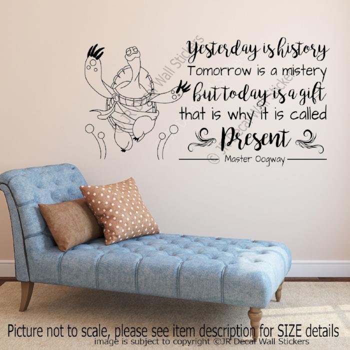 Master Oogway Inspirational Quotes Stickers JR Decal Wall Stickers