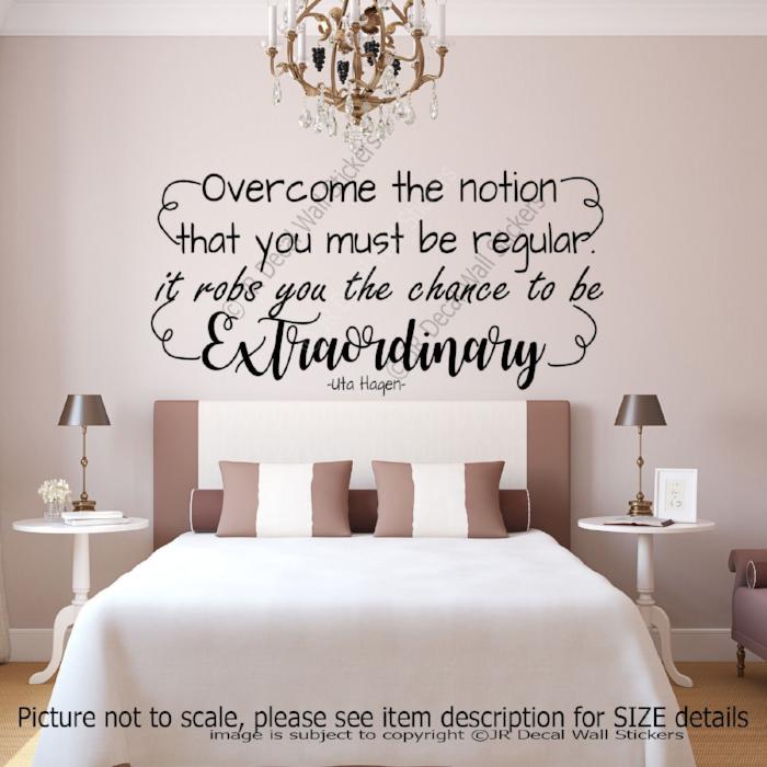 "The chance to be Extraordinary" Uta Hagen Inspirational quote wall stickers