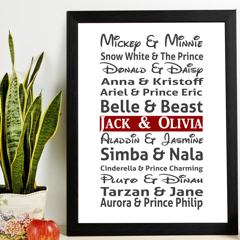 Personalised Couples names - Valentine's gift