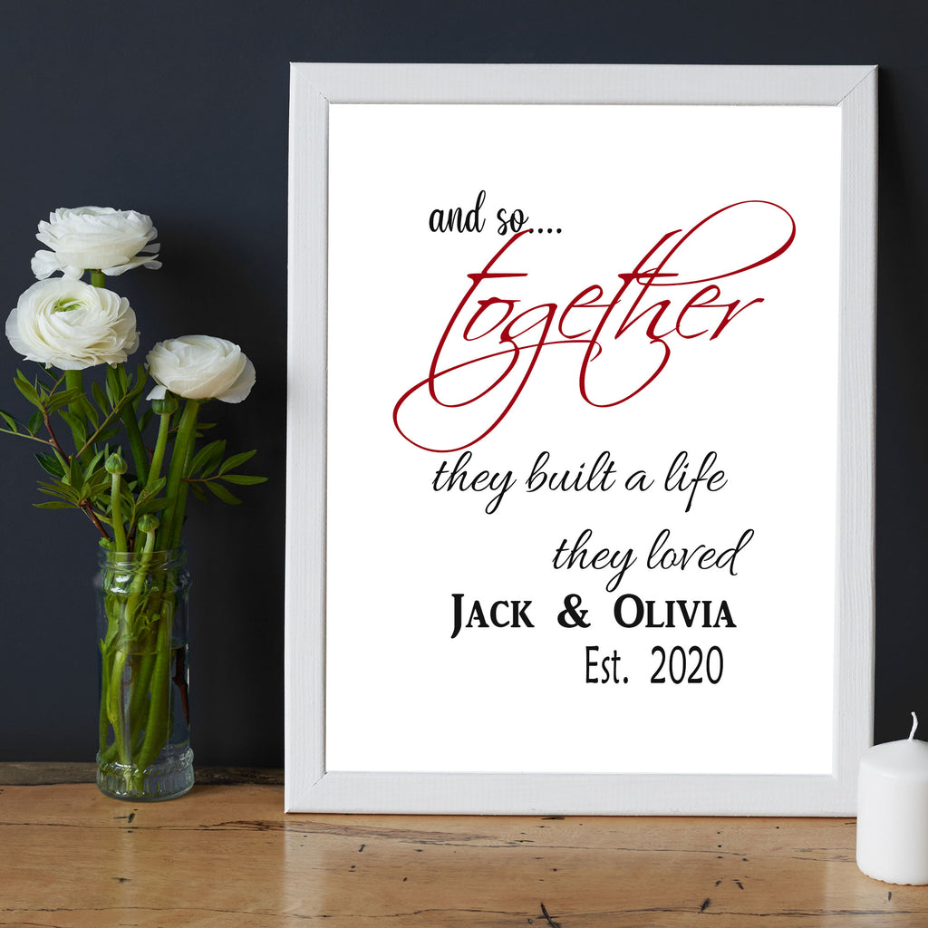 Together they built a life - Valentine's gift