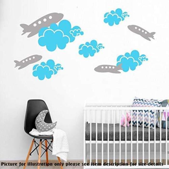 Set of Cloud Wall Stickers for Kids Bedroom Wall