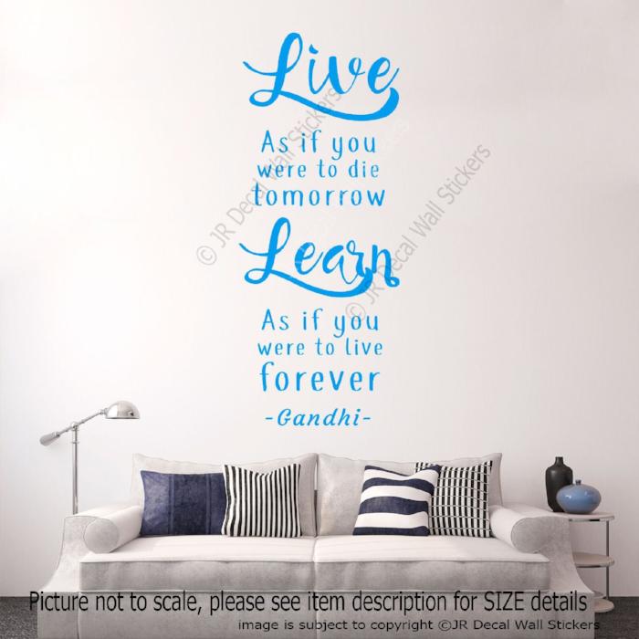  Gandhi Inspirational quote wall stickers