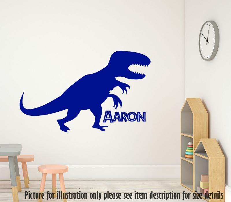 Velociraptor Dinosaur Wall Art with Personalised name