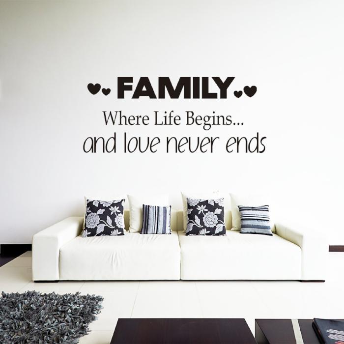 family quote wall stickers