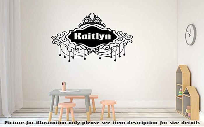 Personalised Name Monogram Nursery Wall Stickers