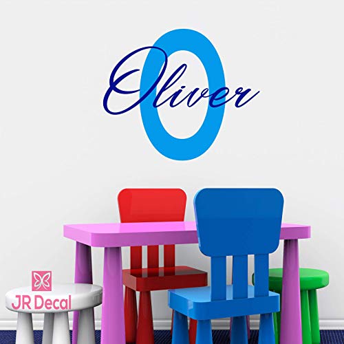Boy Personalised name sticker with Monogram
