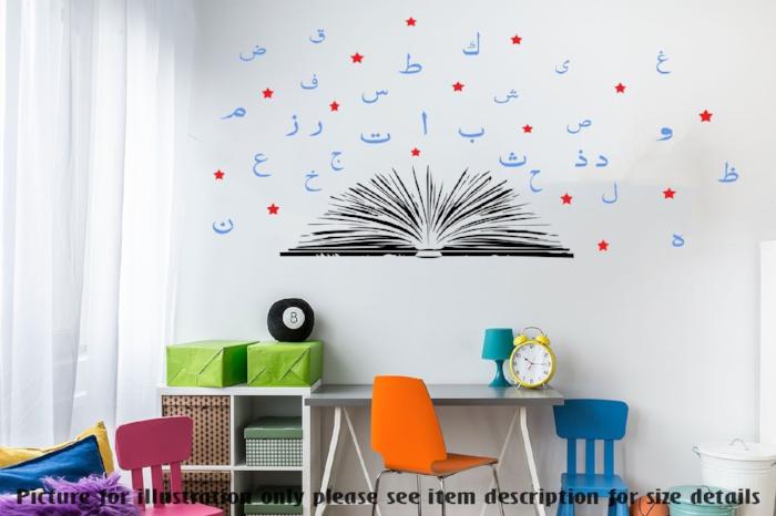 Arabic Alphabet Book wall sticker