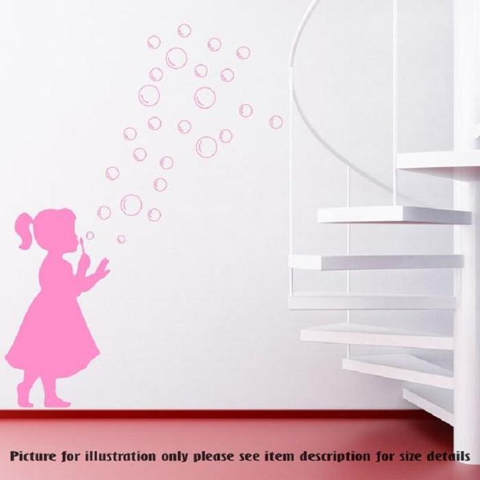 GIRL Dot SOAP BUBBLE Bathroom Stickers