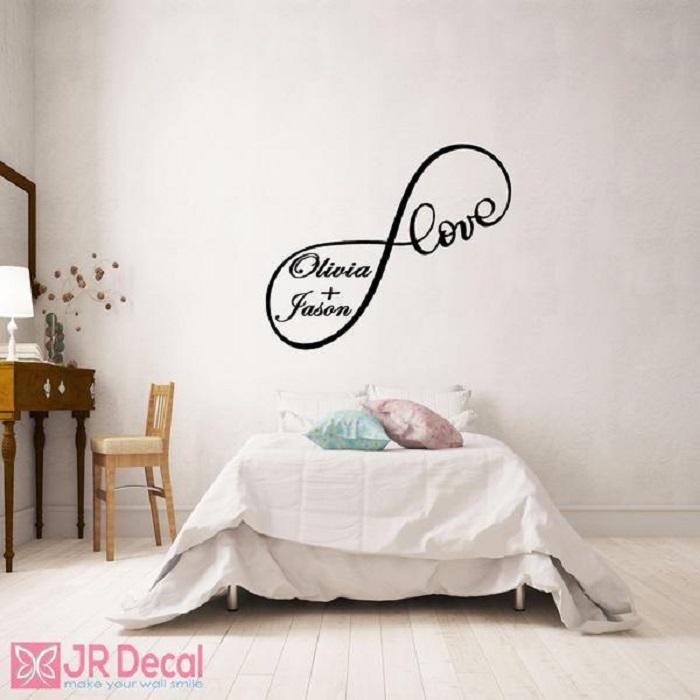 Infinite love symbol PERSONALISED name Wall Stickers