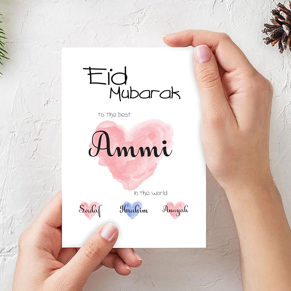 Personalised Eid Mubarak Card for Mother