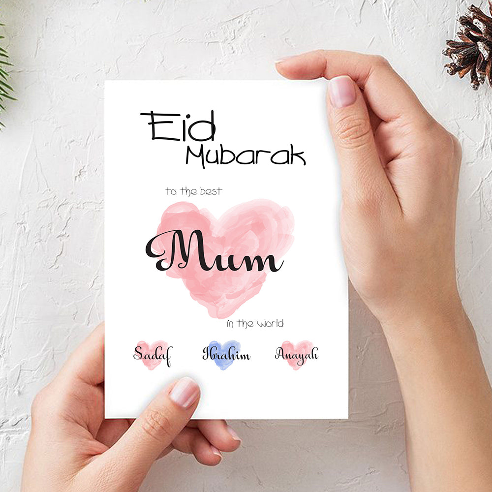 Personalised Eid Mubarak Card for Mother