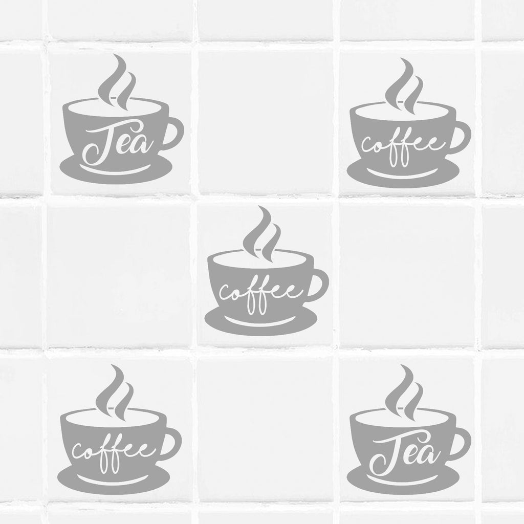 Coffee Cup Tile wall Sticker for Kitchen