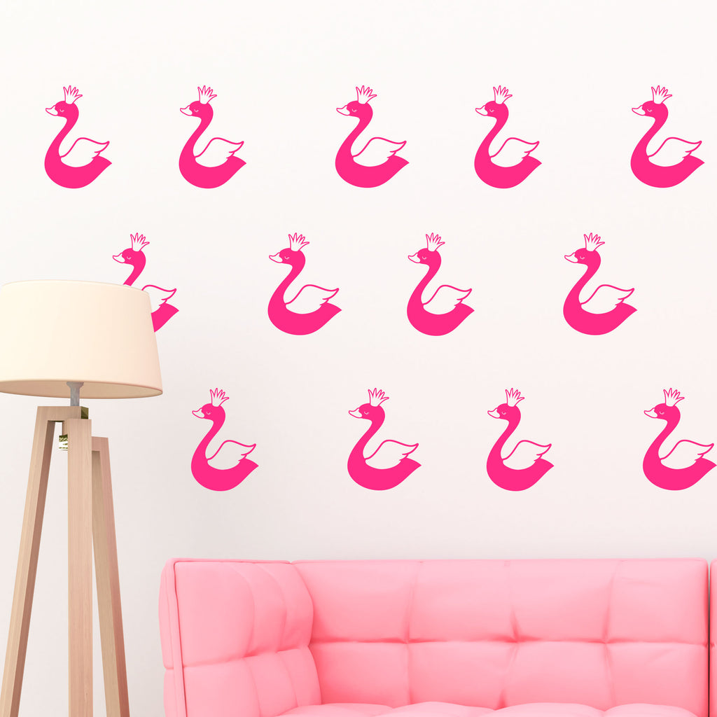 Colorful Swan Nursery wall stickers