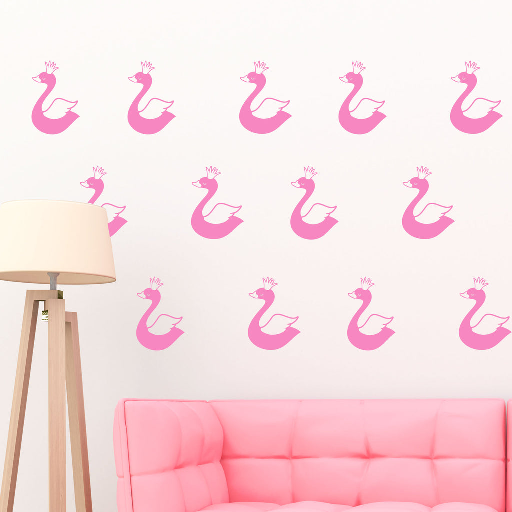 Colorful Swan Nursery wall stickers